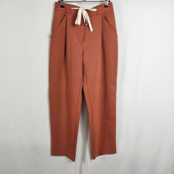 Aritzia Wilfred New Allant Pant In Genuine Brown - Size 4 - Picture 1 of 9